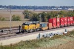 UP 3419 and 3244 shove an intermodal train into west end Global III